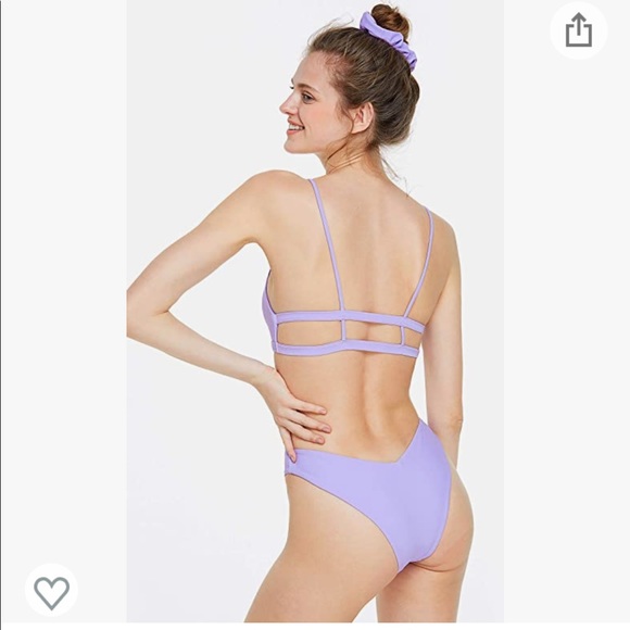 NWT Purple Padded Bikini Top and Bikini Bottoms - Picture 2 of 7